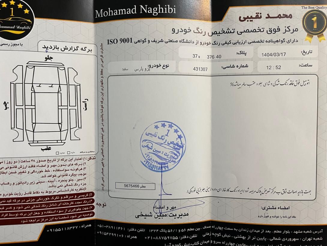 پژو پارس ELX-XU7P سفارشی - 1401