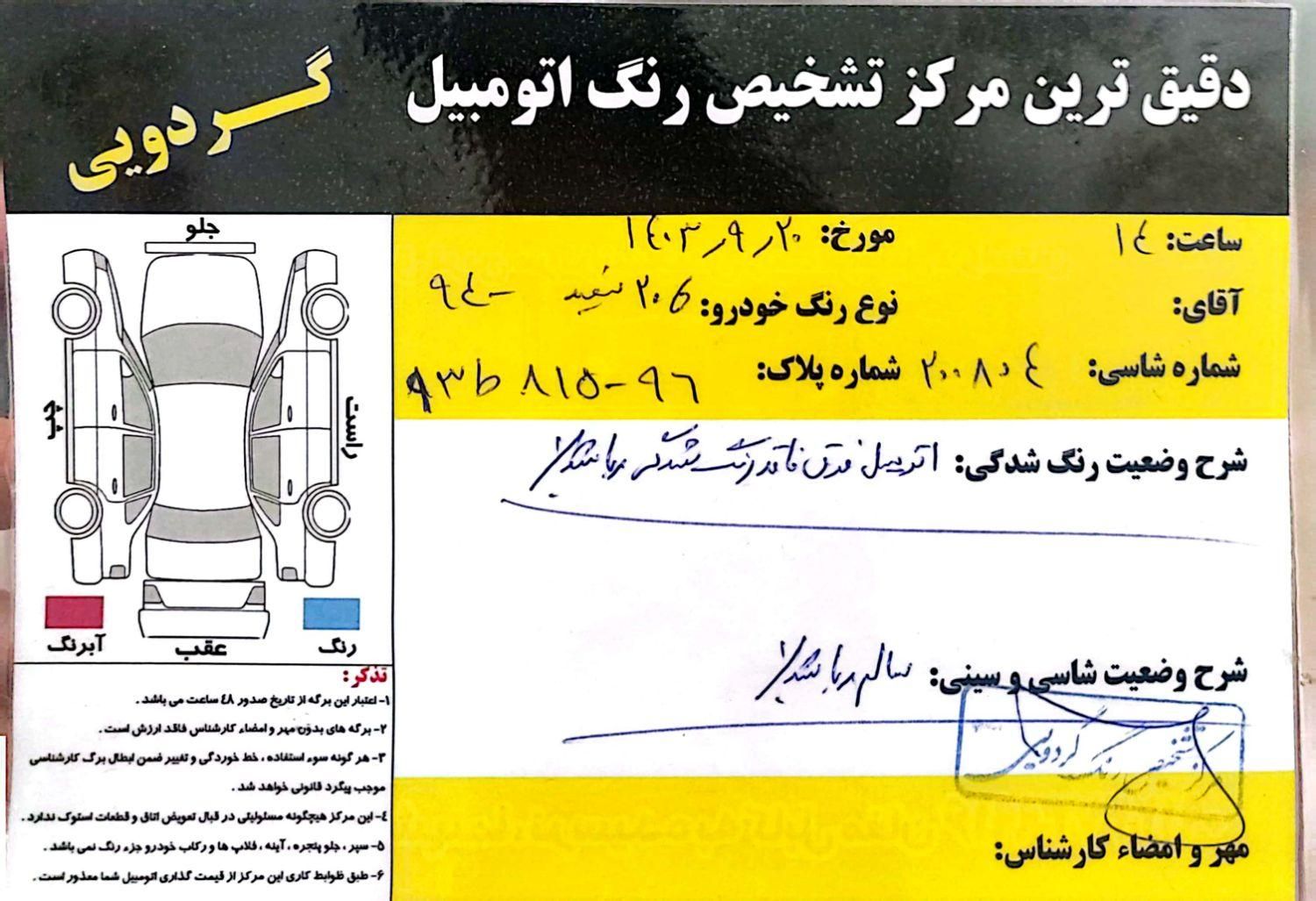پژو 206 تیپ 3 - 1394