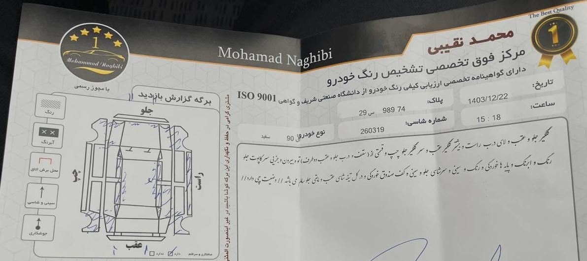 رنو پارس تندر گیربکس JHQ + مولتی مدیا - 1395