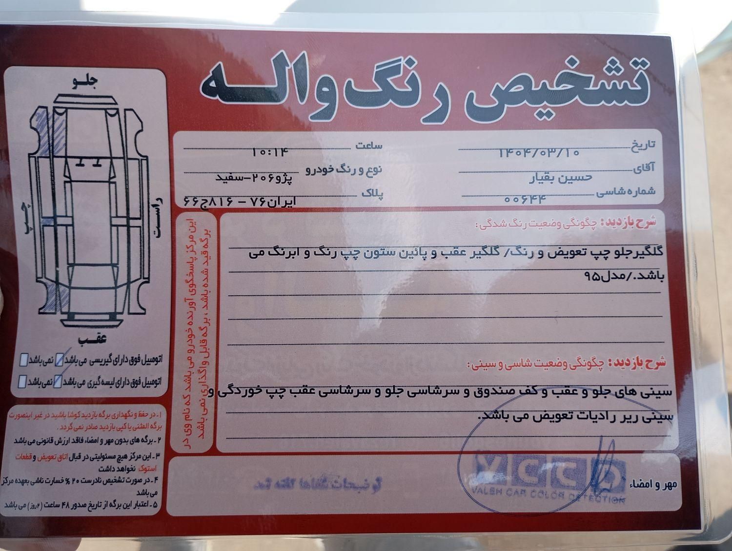 پژو 206 تیپ 2 - 1395