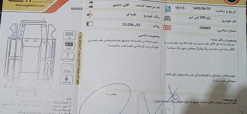 پژو 206 تیپ 5 - 1388