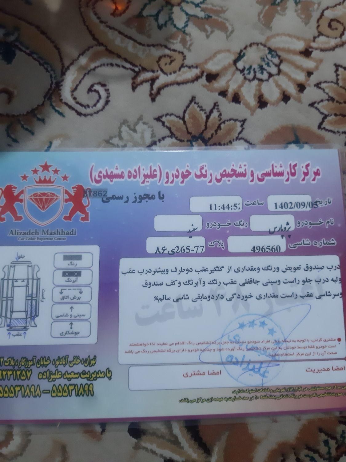 پژو پارس سال - 1391