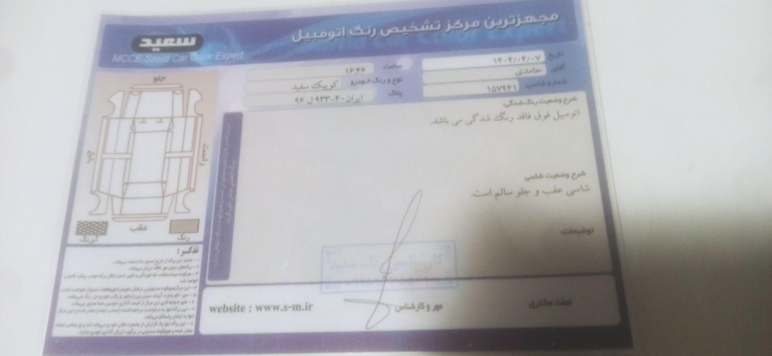 کوییک R دنده‌ای - 1401