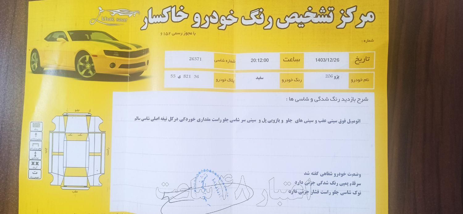 پژو 206 تیپ 2 - 1395