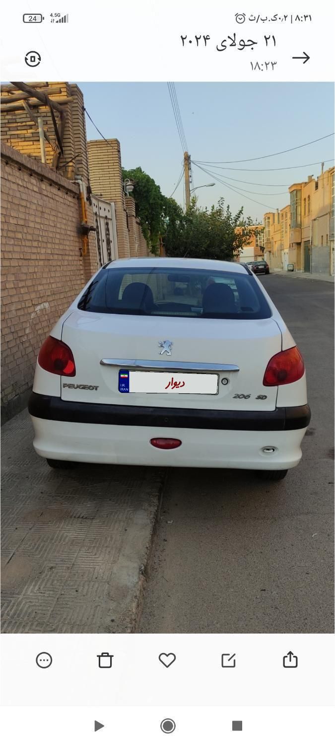 پژو ۲۰۶ صندوق دار v9 - 1390