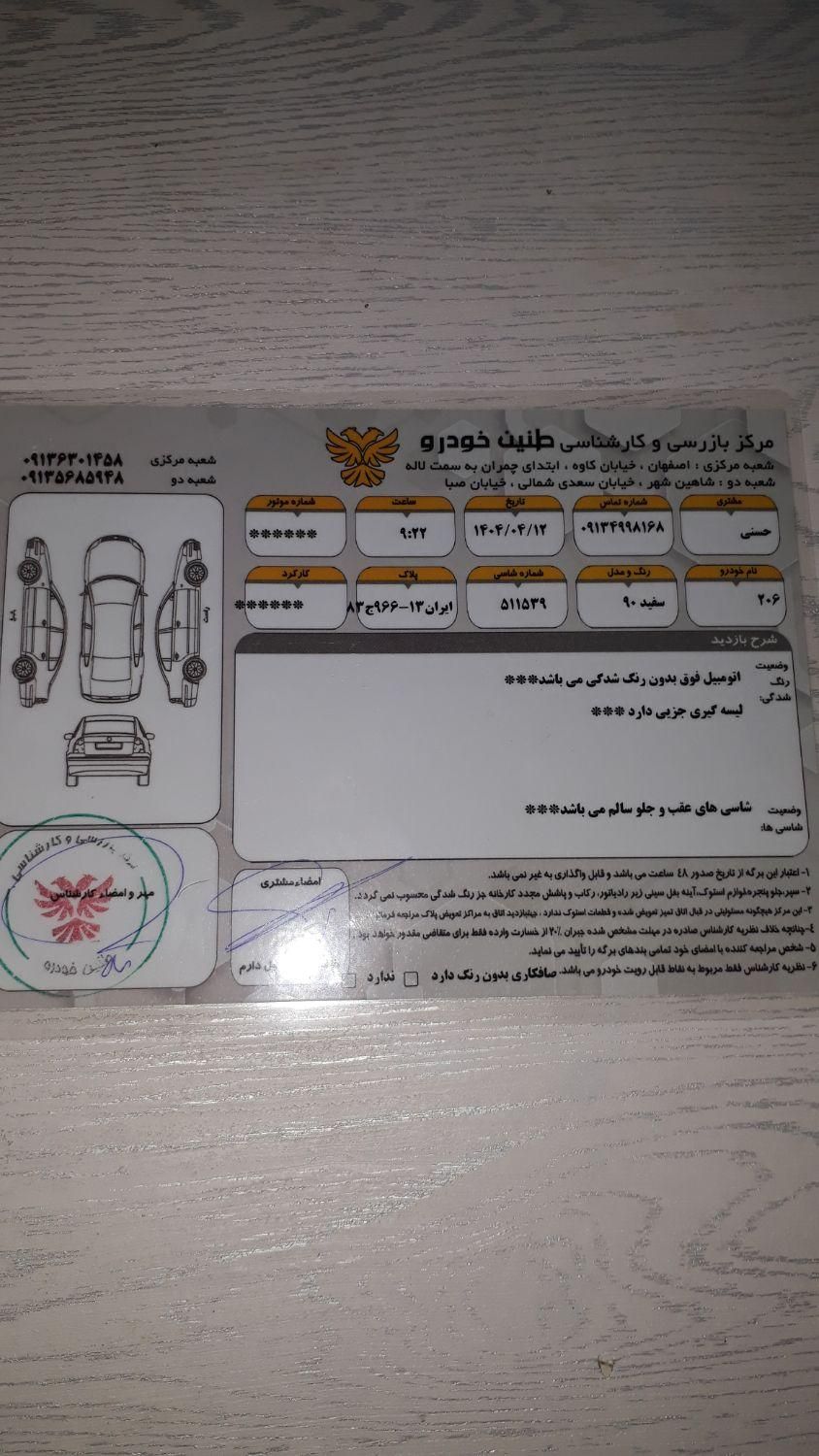 پژو 206 تیپ 2 - 1390