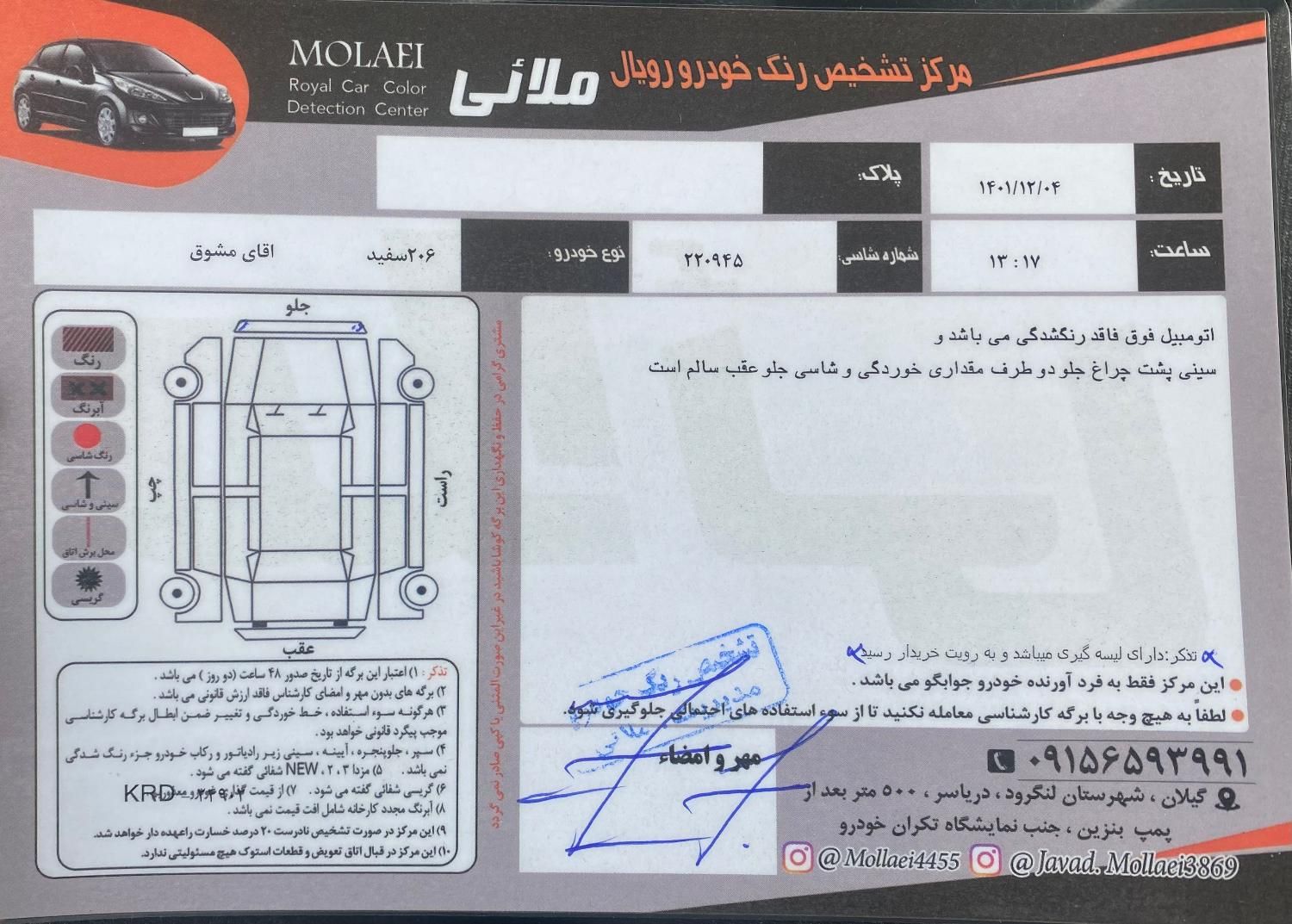 پژو 206 تیپ 2 - 1394