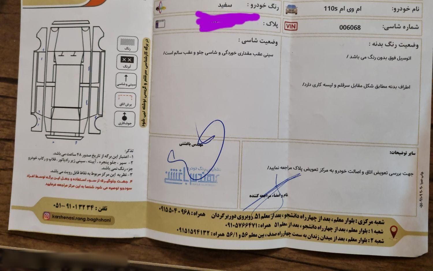 خودرو ام وی ام، 110S آگهی ann_19297795