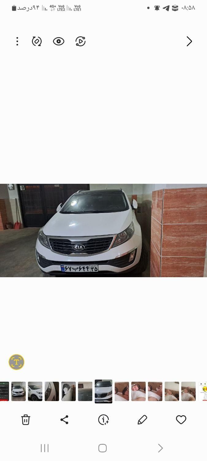 کیا اسپورتیج 4 سیلندر فول 2400cc - 2013
