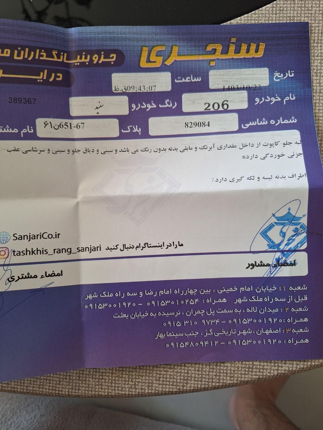 پژو 206 تیپ 2 - 1395