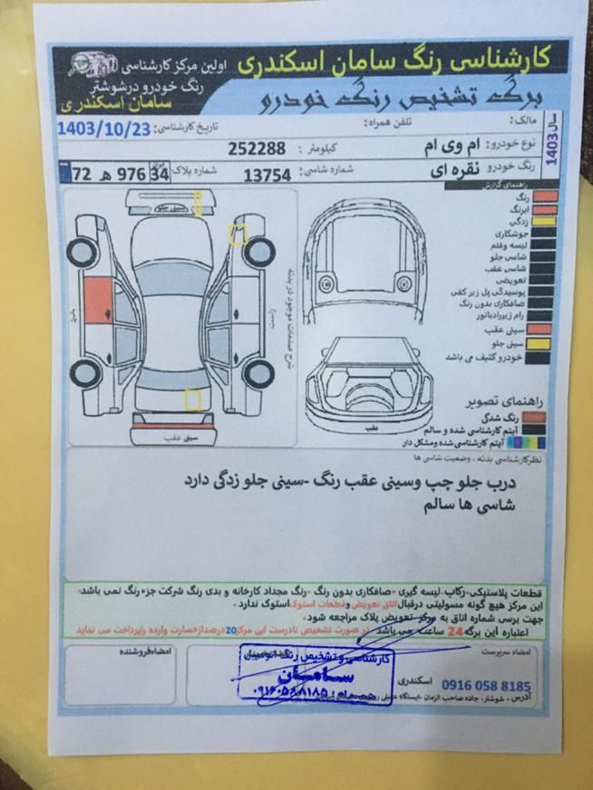 ام وی ام X33 دنده‌ای ساده - 1391