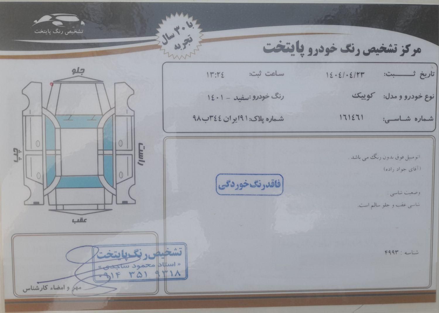 کوییک معمولی دنده‌ای - 1401
