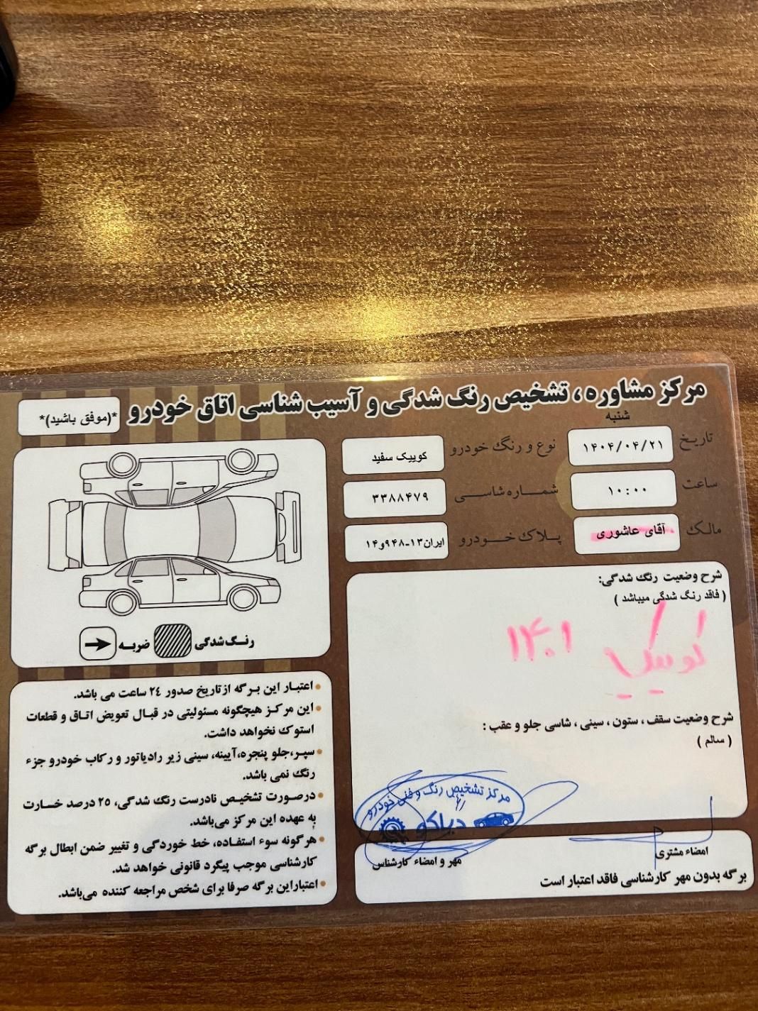 کوییک معمولی دنده‌ای - 1401