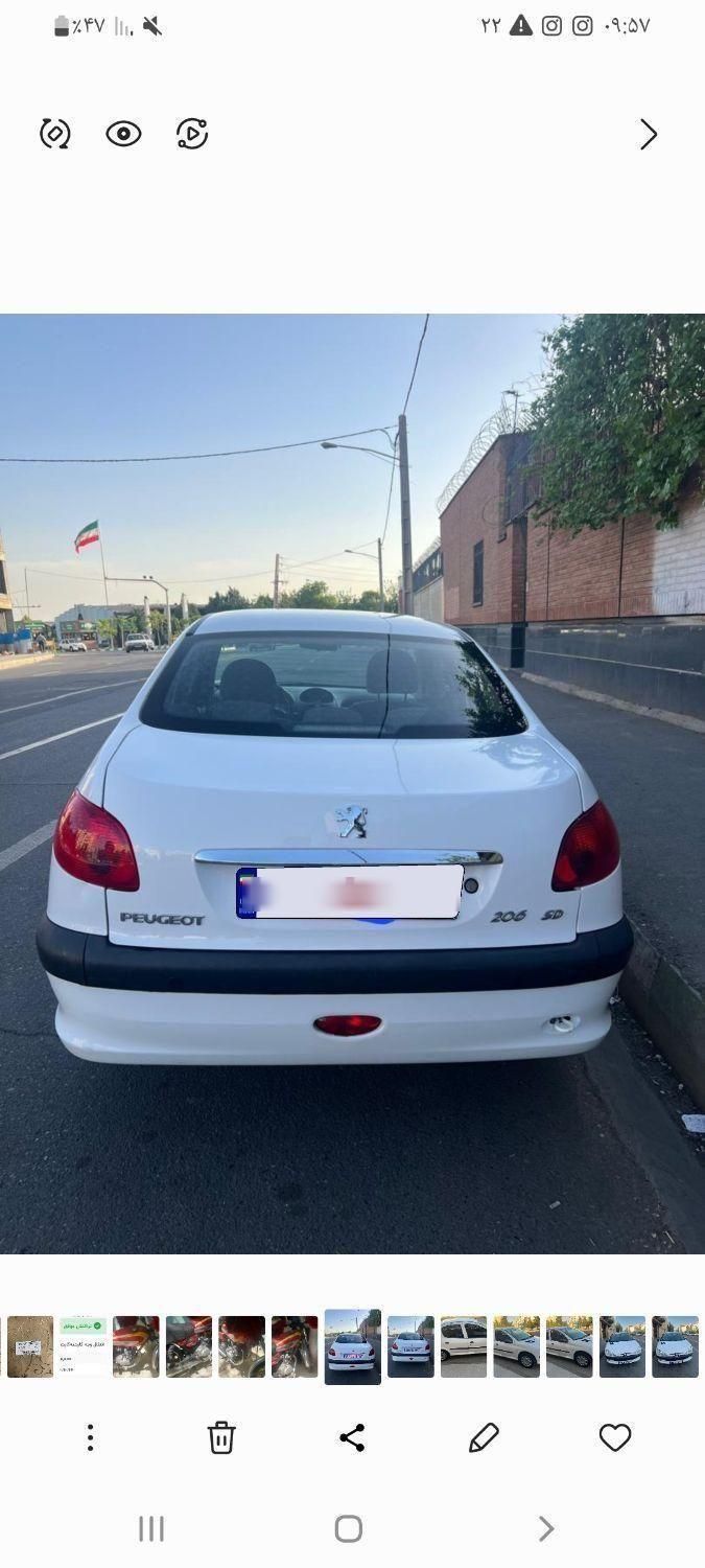 پژو ۲۰۶ صندوق دار v8 - 1398