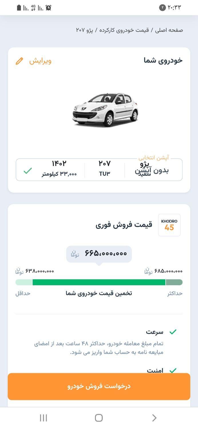 پژو 207 دنده‌ای TU3 - 1402