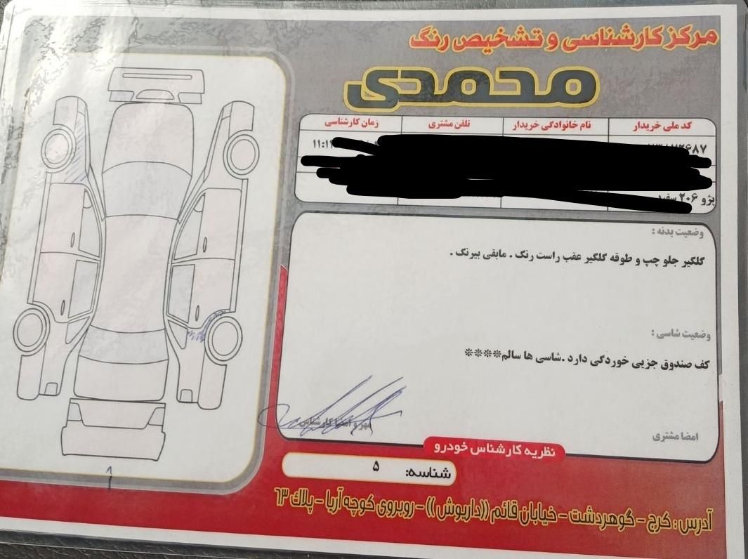 پژو 206 تیپ 5 - 1394