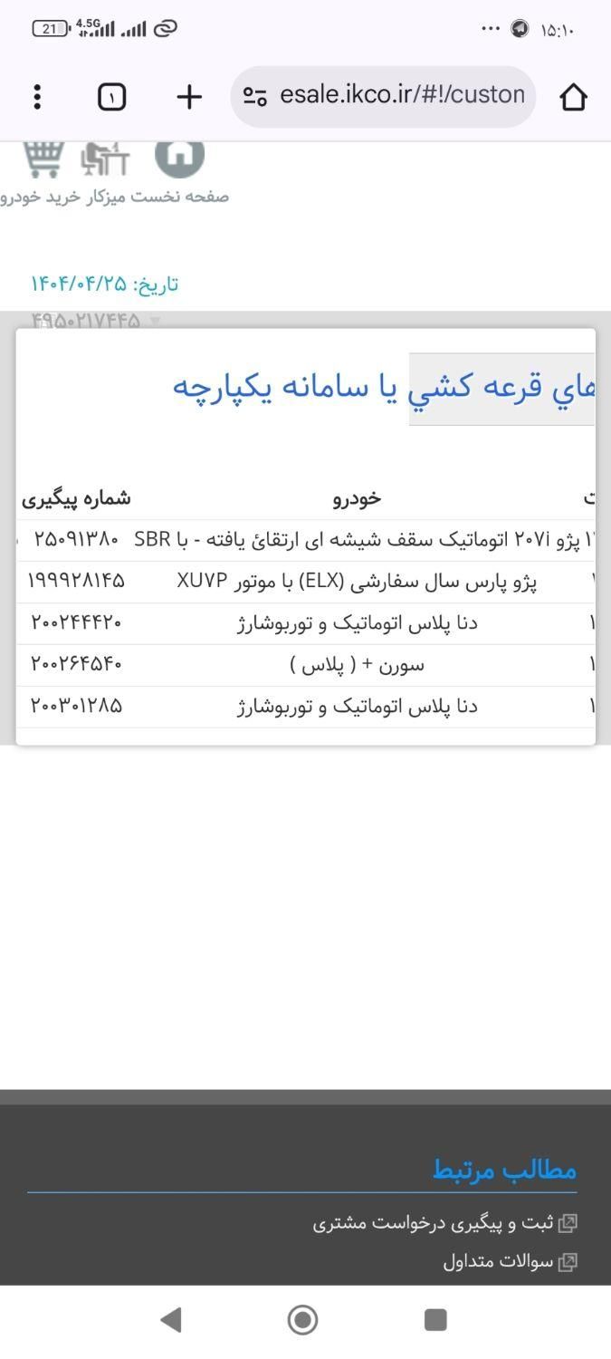 پژو 207 پانوراما اتوماتیک TU5 - 1404