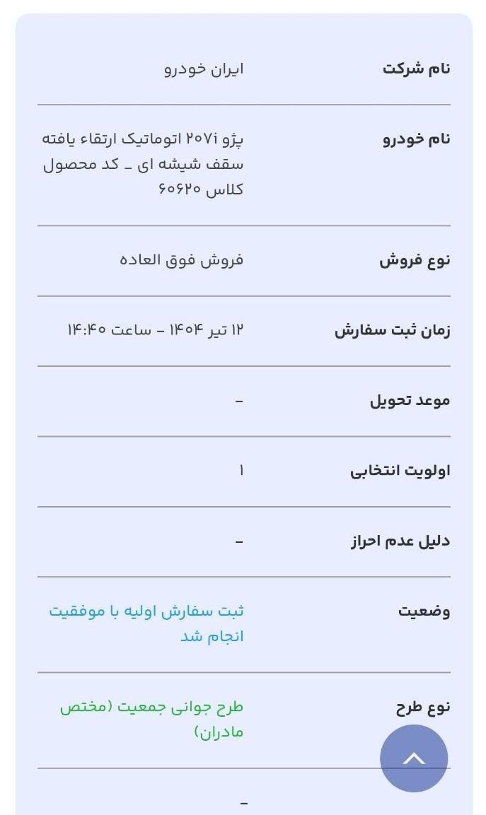 پژو 207 پانوراما اتوماتیک TU5 - 1404