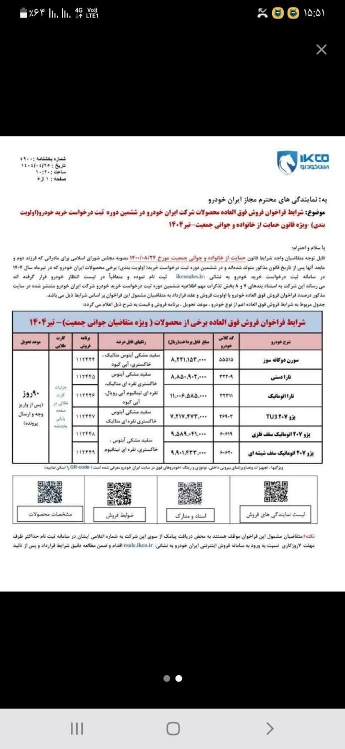 پژو 207 پانوراما اتوماتیک TU5P - 1404