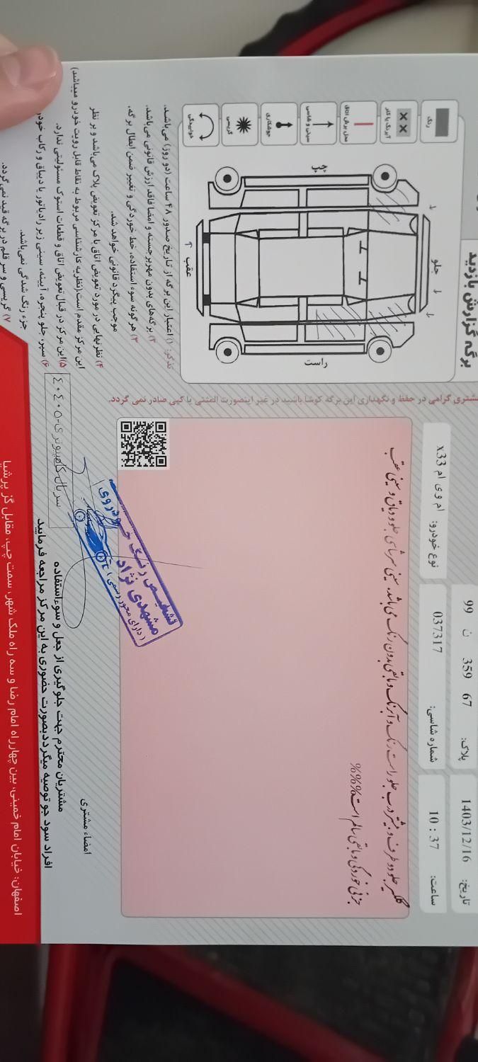 ام وی ام X33 دنده‌ای ساده - 1395