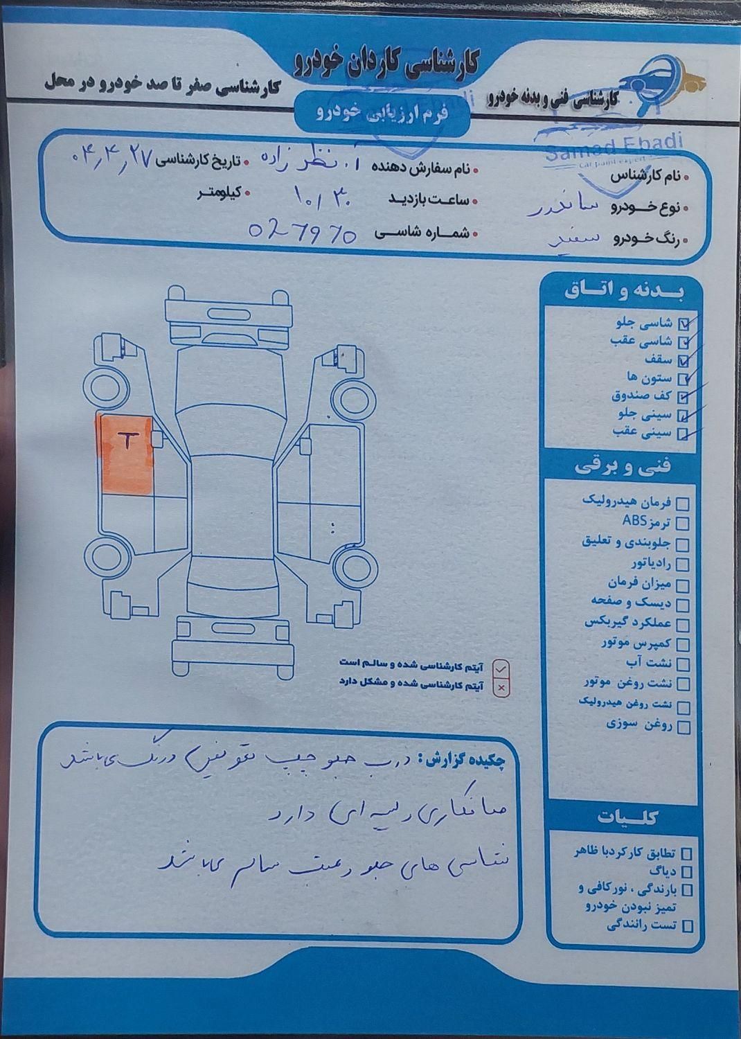 رنو ساندرو اتوماتیک - 1395