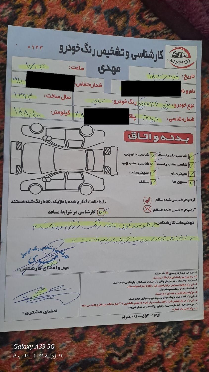 پژو 206 تیپ 5 - 1393