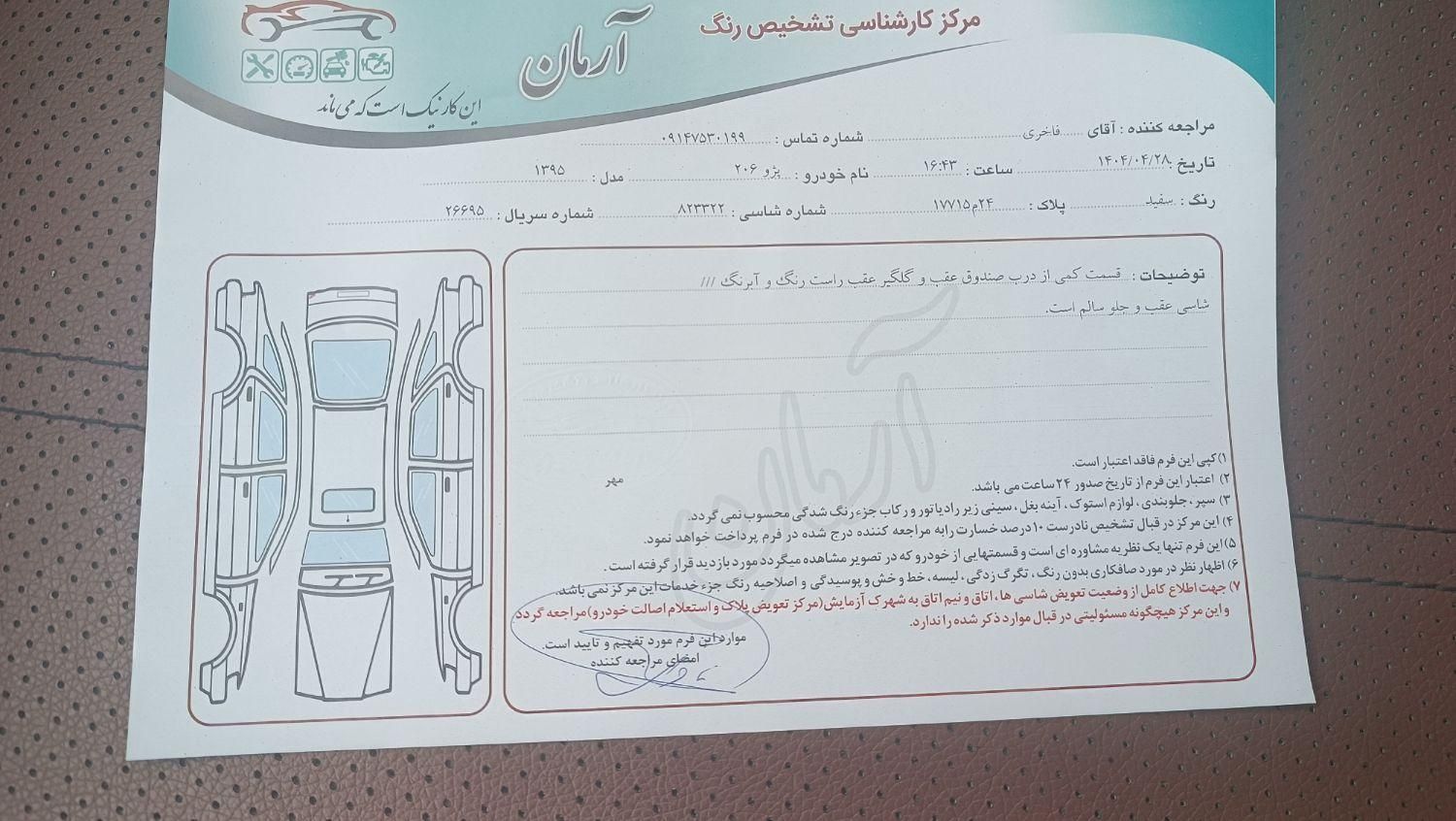 پژو 206 تیپ 2 - 1395