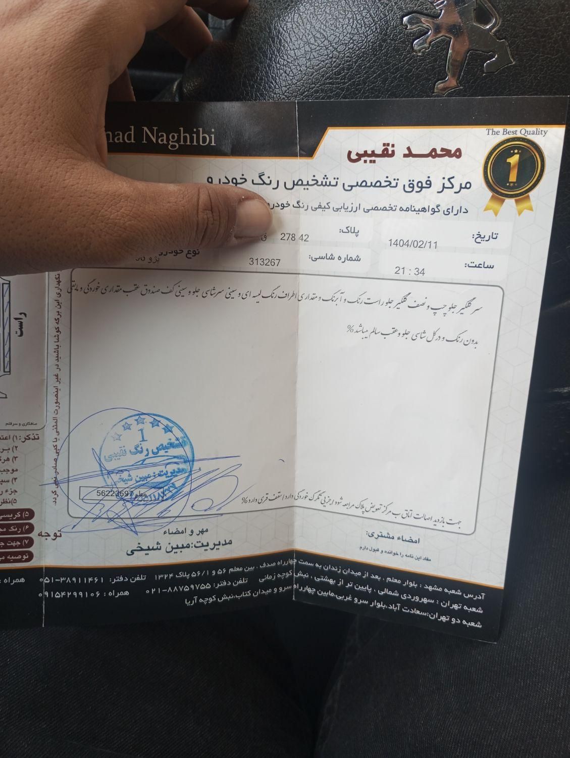 پژو 206 تیپ 5 - 1394