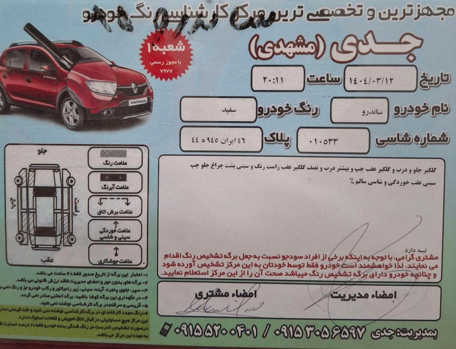 رنو ساندرو اتوماتیک - 1395