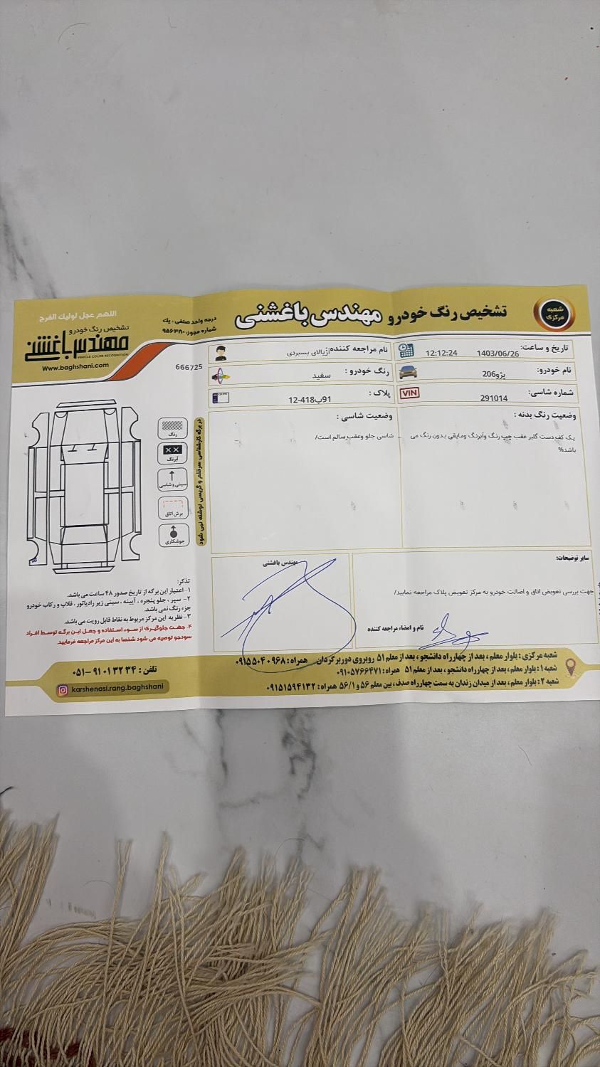 پژو 206 تیپ 2 - 1401