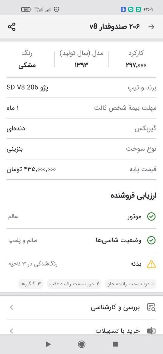 خودرو پژو، ۲۰۶ صندوق دار آگهی ann_19432459