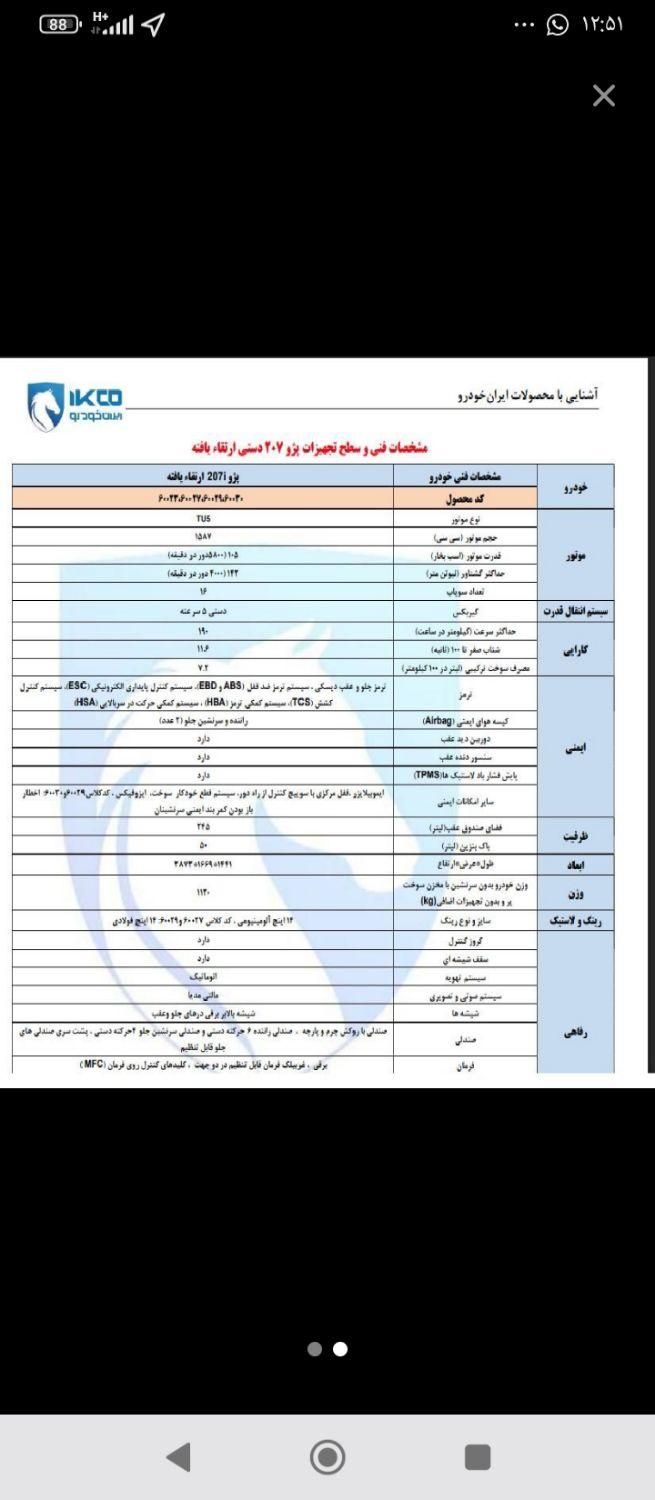 پژو 207 پانوراما دنده‌ای - 1404