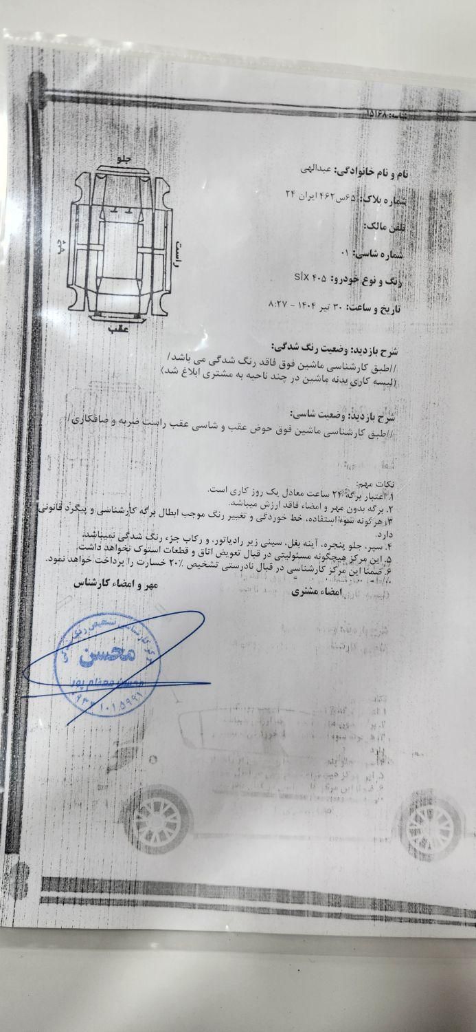 پژو 405 SLX بنزینی TU5 - 1394
