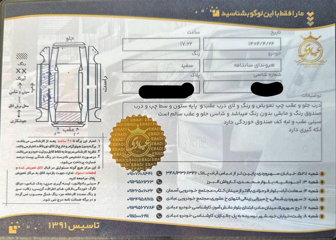 هیوندای سانتافه جی‌ال‌اس ۲.۴ GDI دو دیفرانسیل - 2015