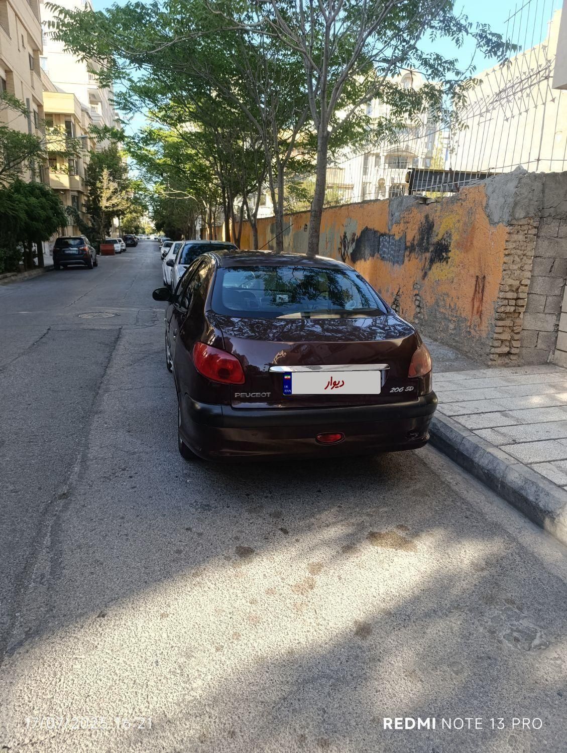 پژو ۲۰۶ صندوق دار v8 - 1386