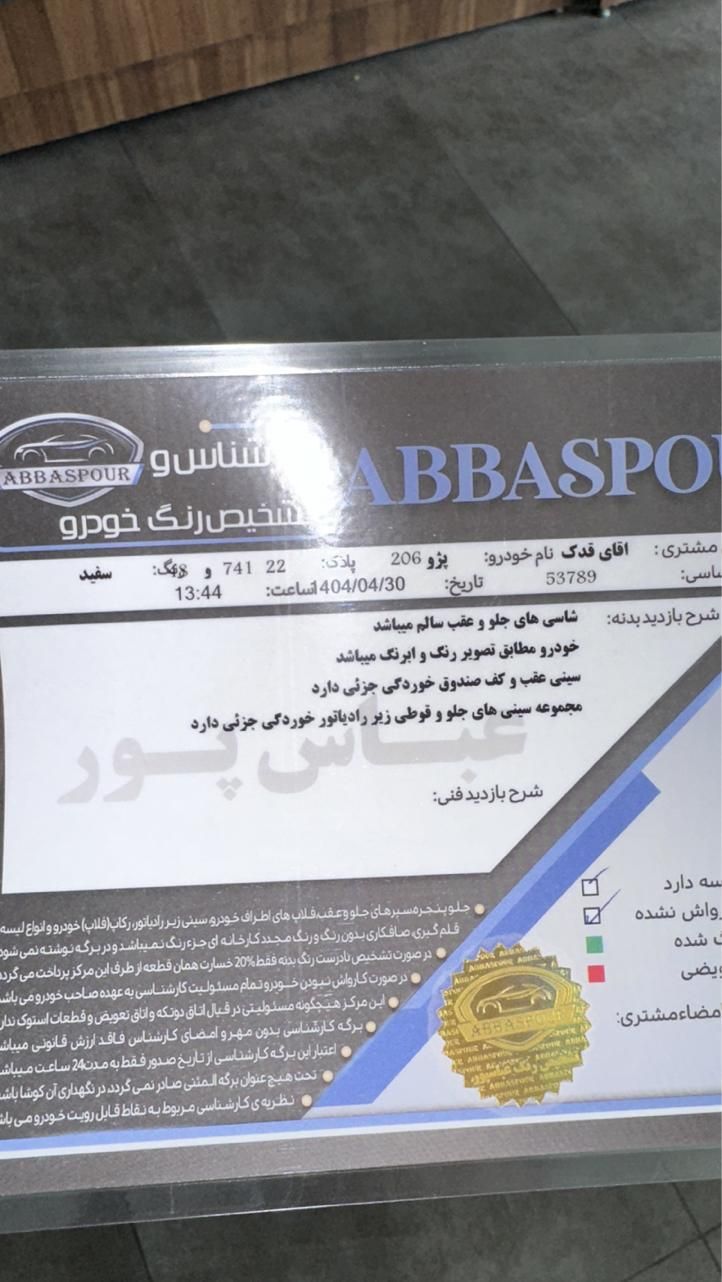 پژو 206 تیپ 2 - 1398