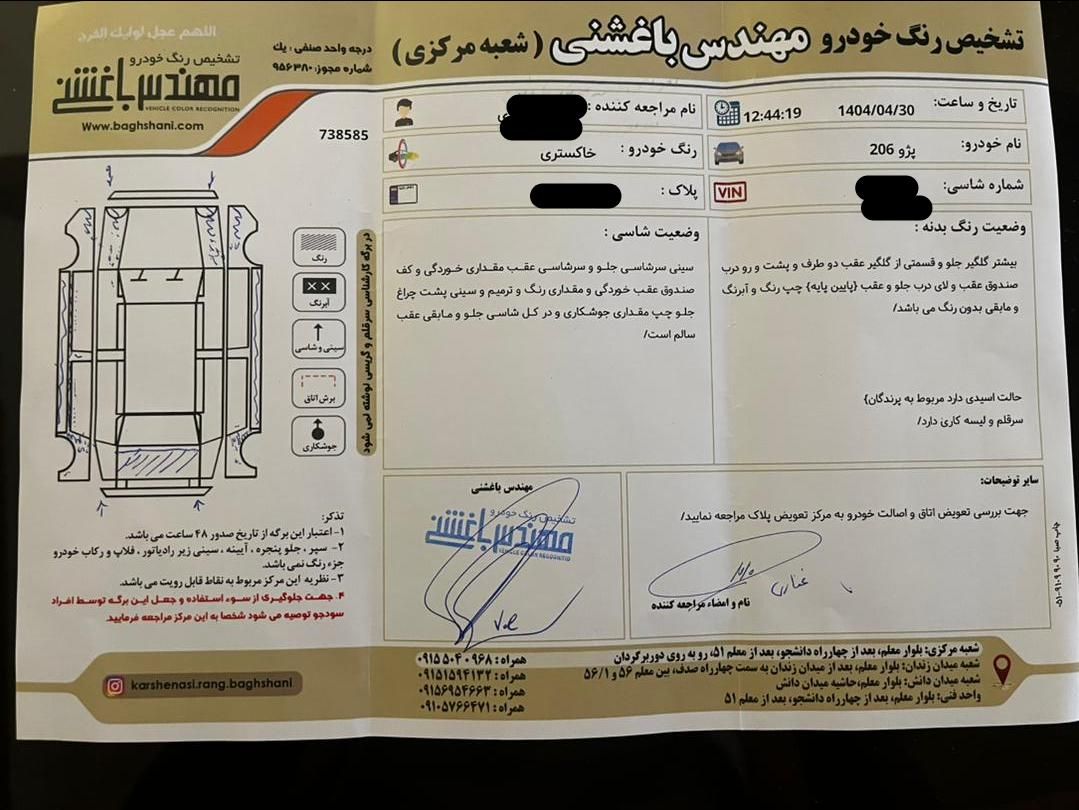 پژو 206 تیپ 2 - 1395