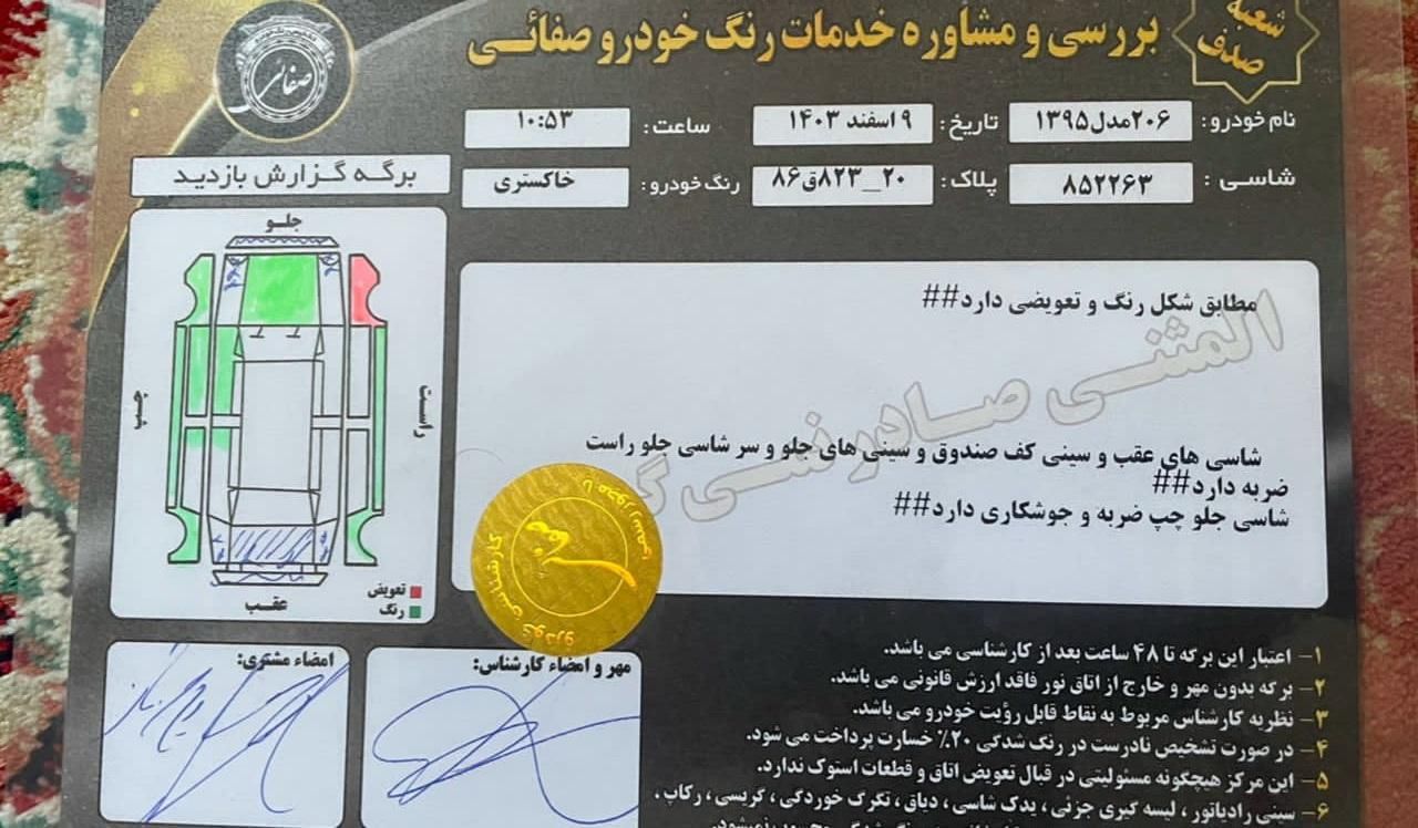 پژو 206 تیپ 5 - 1395