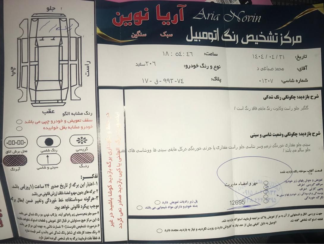 پژو 206 تیپ 2 - 1395
