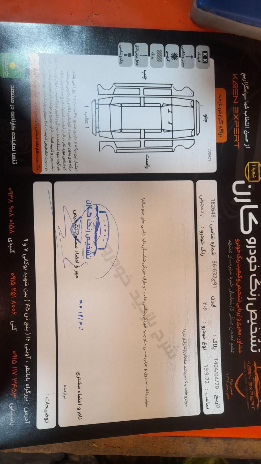 پژو 206 تیپ 2 - 1399
