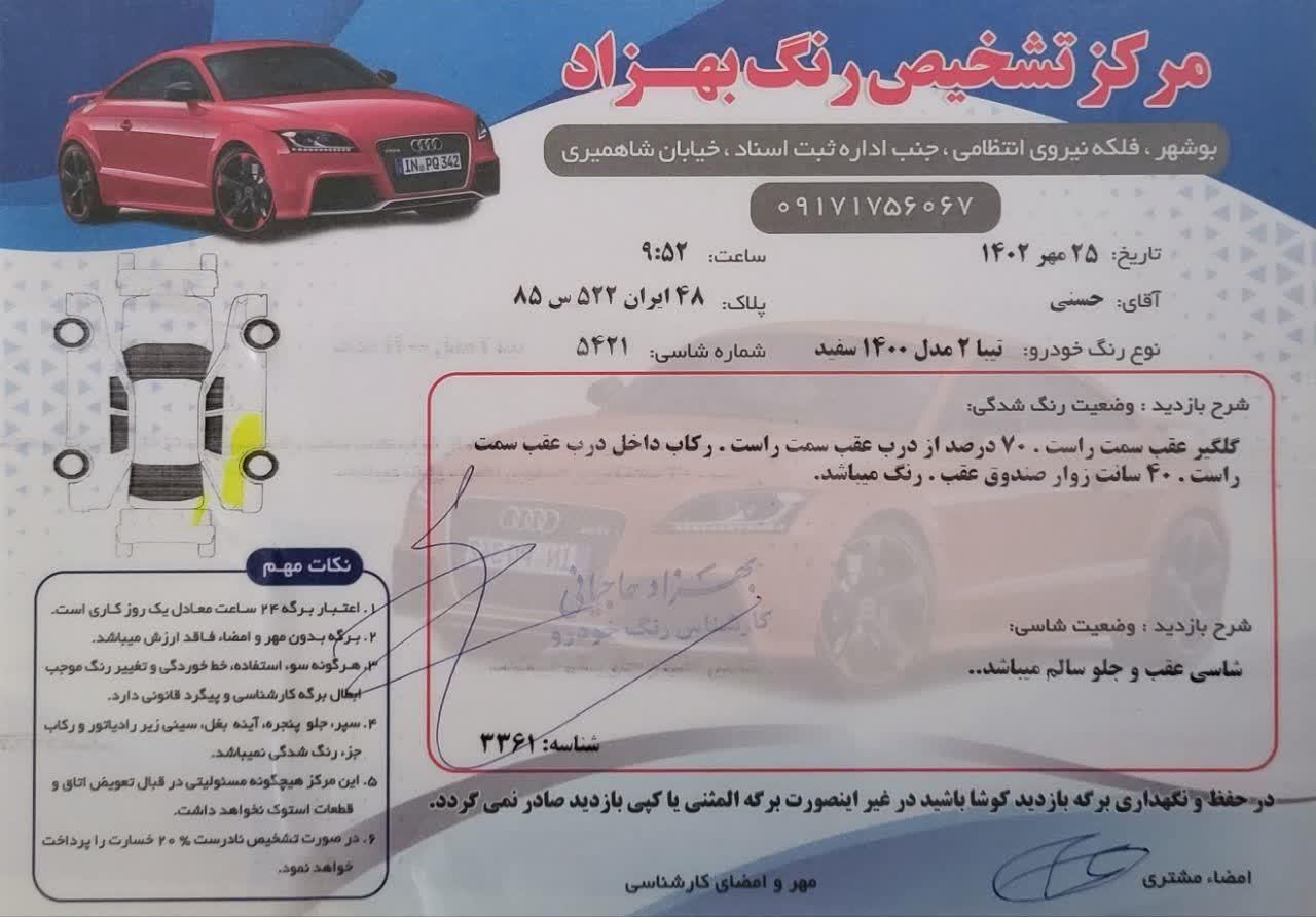 تیبا 2 EX رینگ آلومینیومی - 1400