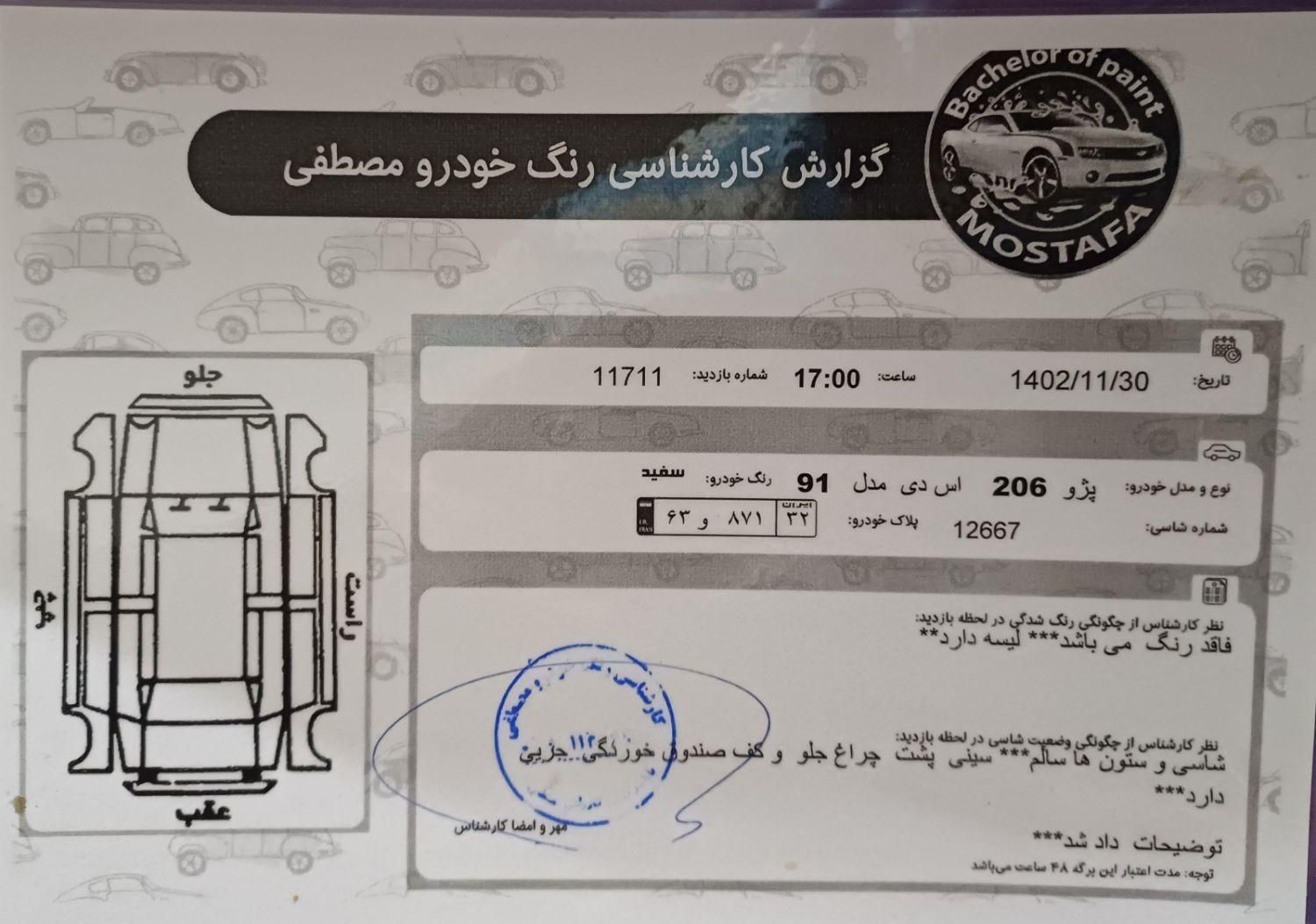 پژو ۲۰۶ صندوق دار v8 - 1391