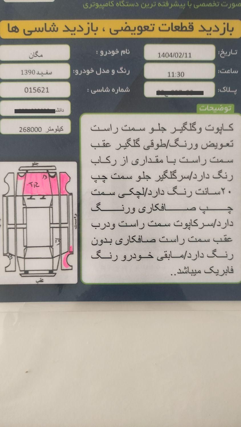 رنو مگان پارس خودرو 2000 - 1390