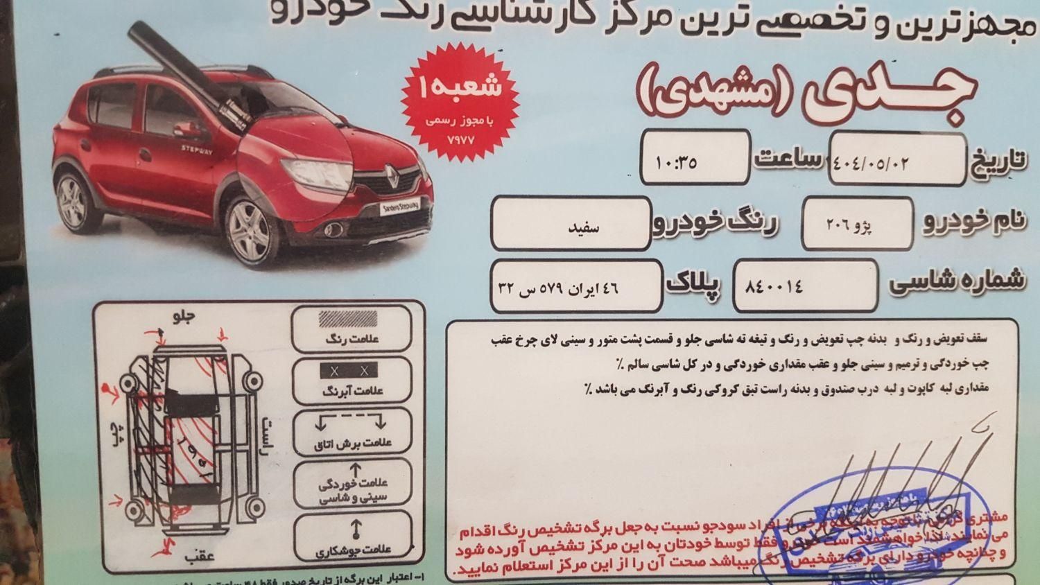 پژو 206 تیپ 2 - 1395