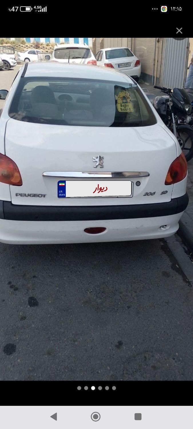 پژو ۲۰۶ صندوق دار v8 - 1395