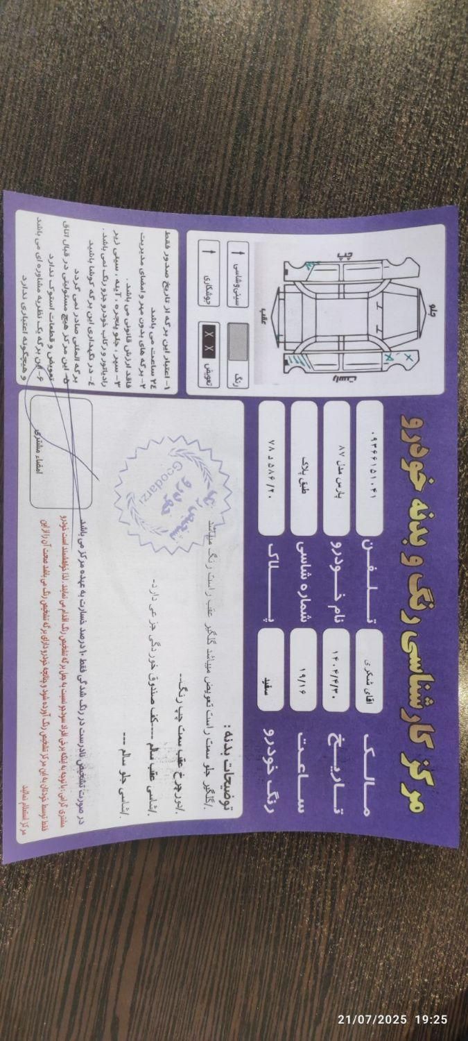 پژو پارس XU7ساده - 1387
