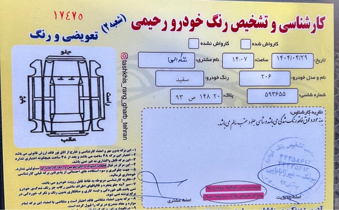 پژو ۲۰۶ صندوق دار v8 - 1397