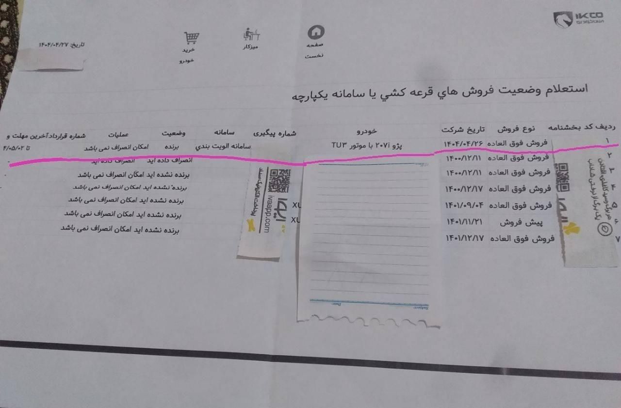 پژو 207 دنده‌ای TU3 - 1404