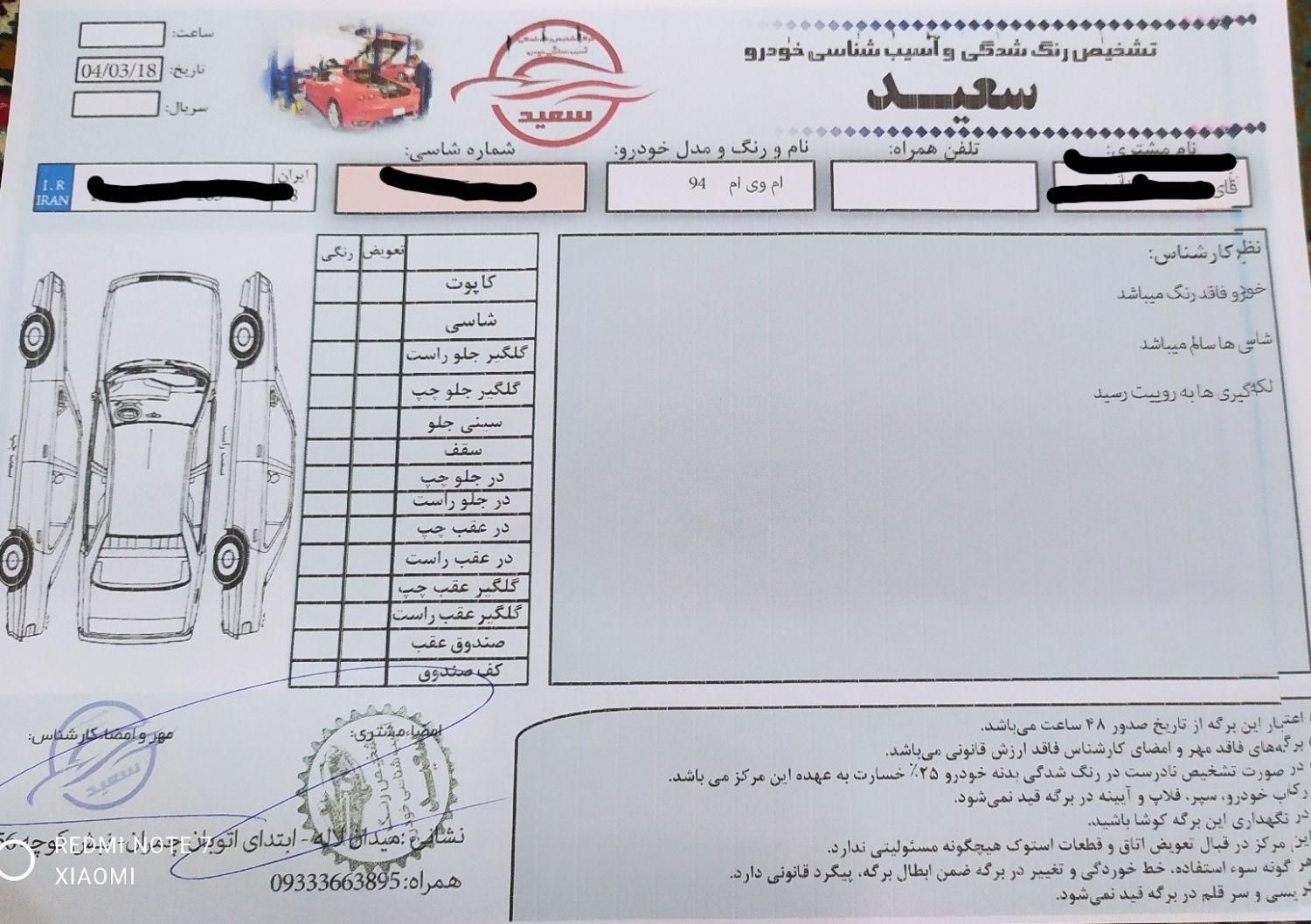 ام وی ام 315 هاچ بک اسپرت لاکچری - 1394