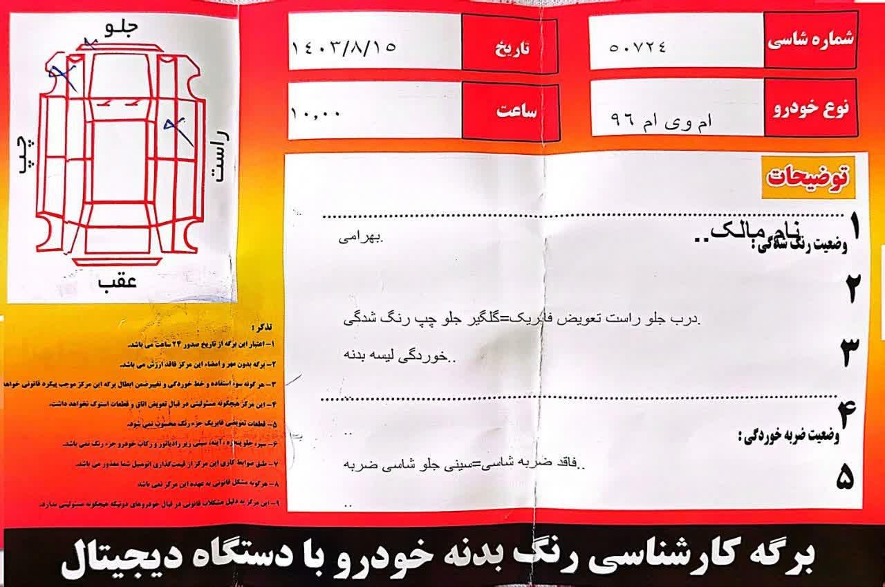 ام وی ام 315 هاچ بک اسپرت اکسلنت - 1396